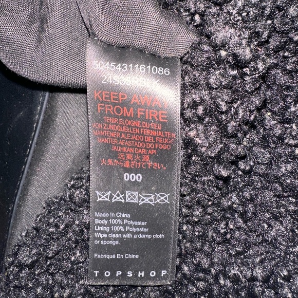 Topshop Women’s Florence Black Teddy Shoulder Bag with Silver Hardware - Picture 3 of 8